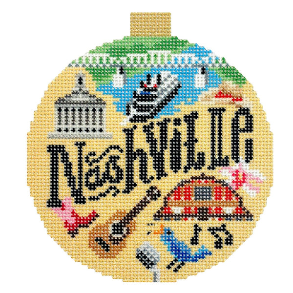 Travel Round Nashville Needlepoint Canvas – Needlepoint.Com