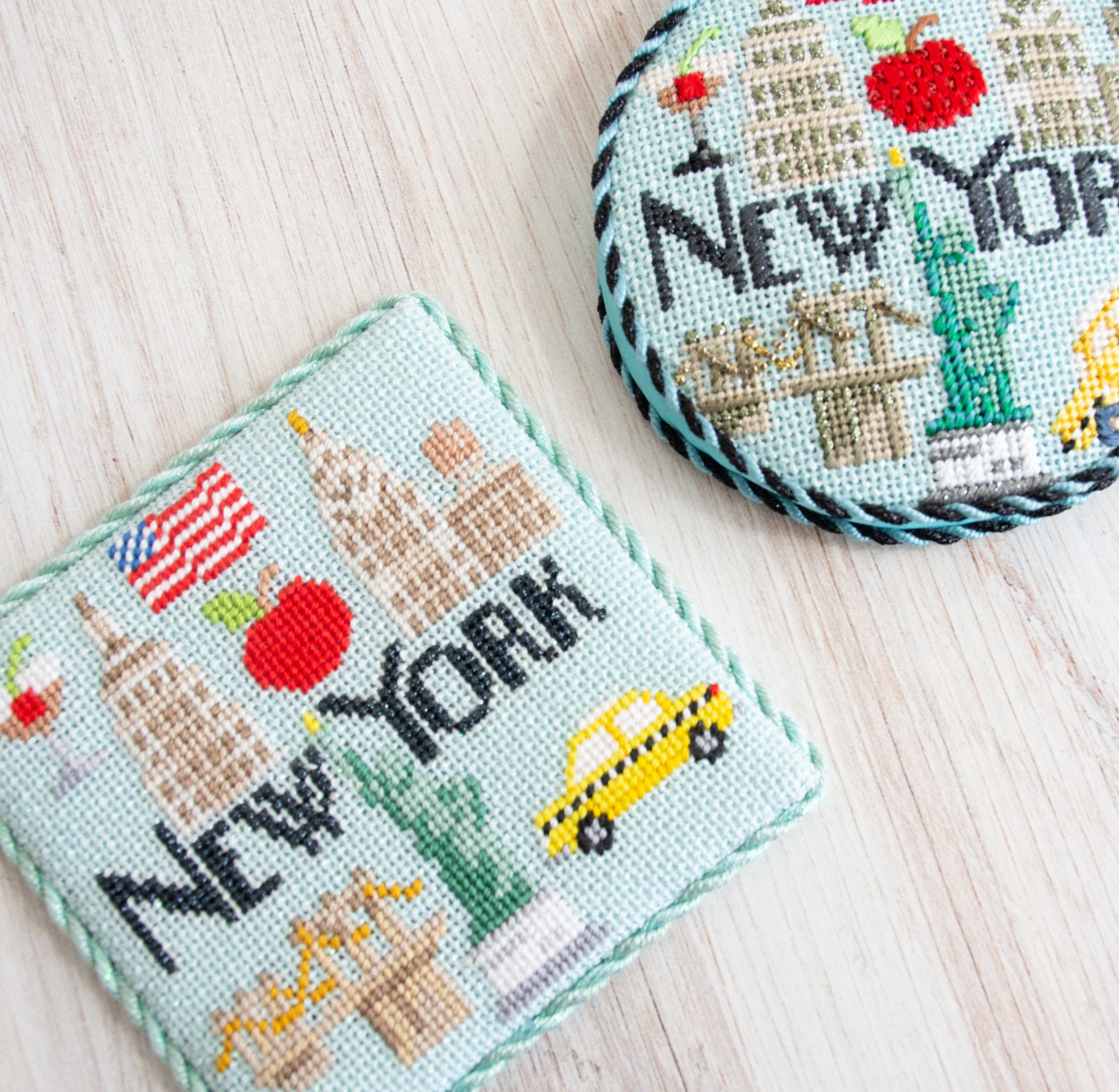 Travel Round   New York with Stitch Guide Printed Canvas Kirk & Bradley  - 