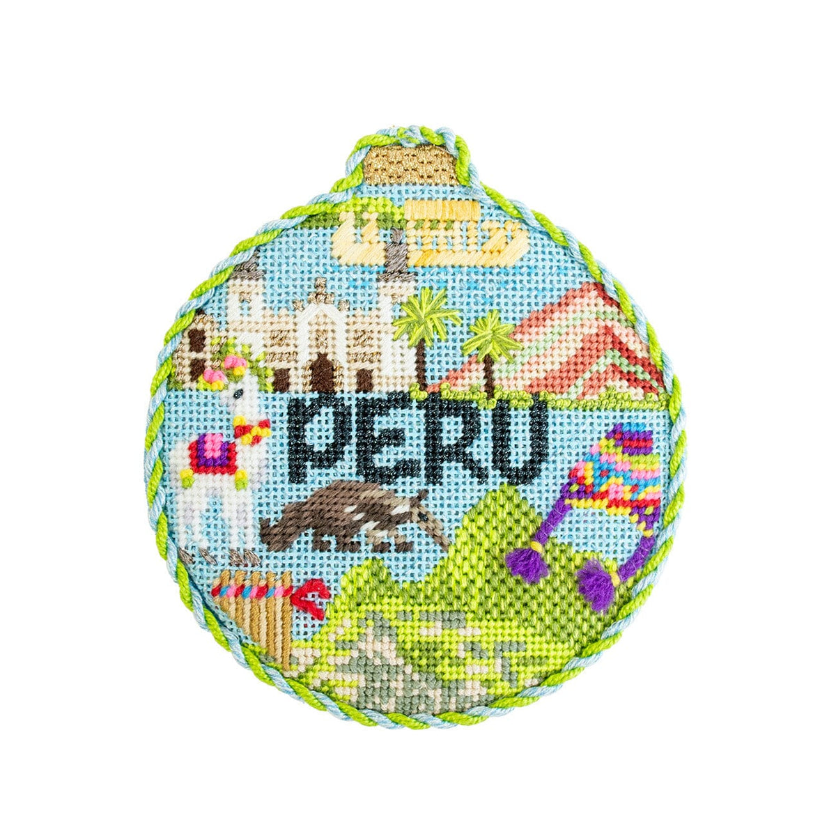 Travel Round   Peru with Stitch Guide Painted Canvas Kirk & Bradley  - 2