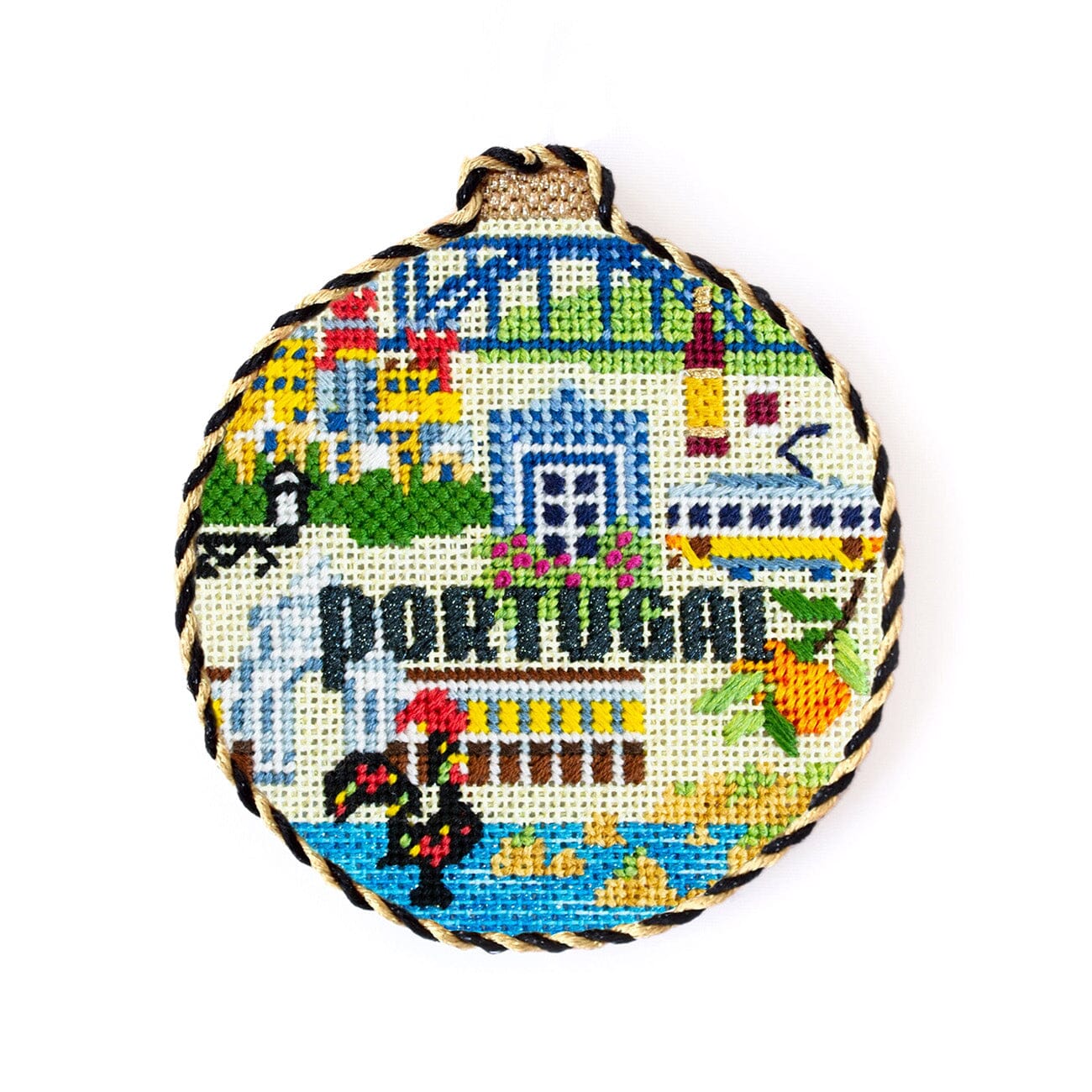 Travel Round   Portugal with Stitch Guide Painted Canvas Kirk & Bradley  - 2