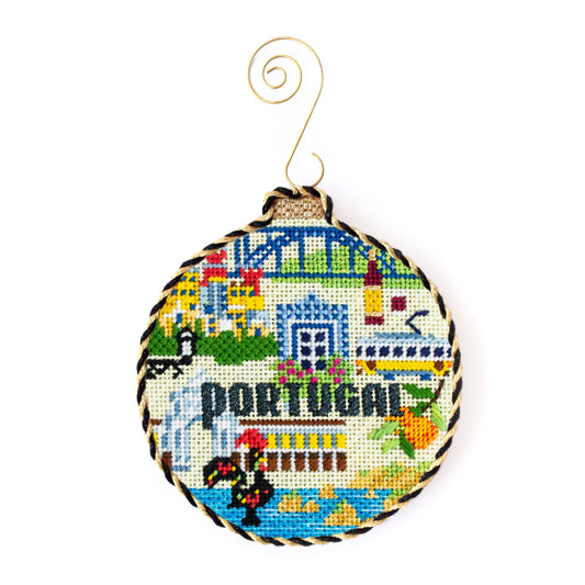 Travel Round - Portugal with Stitch Guide Painted Canvas Kirk & Bradley 
