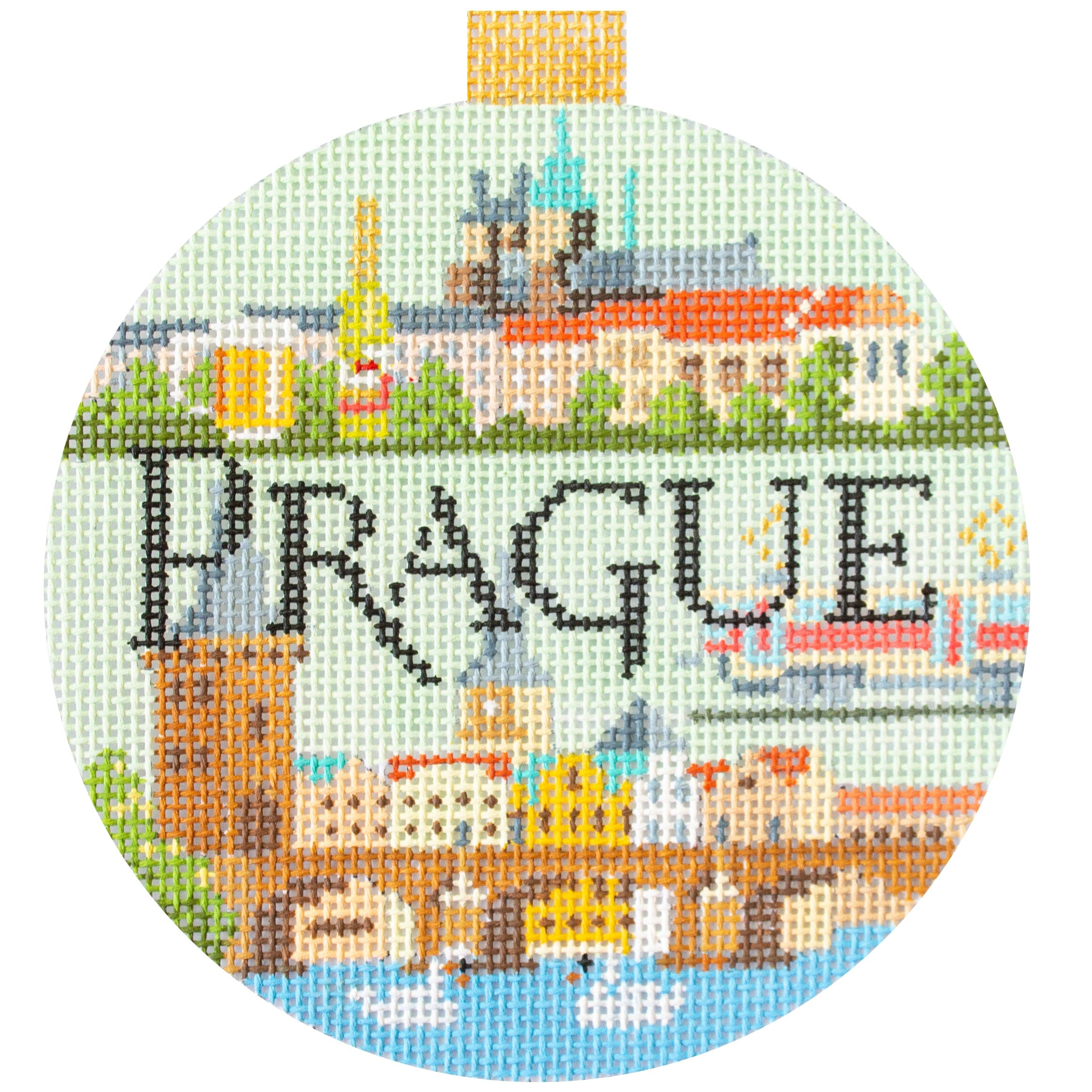 Travel Round   Prague with Stitch Guide Printed Canvas Kirk & Bradley  - 1