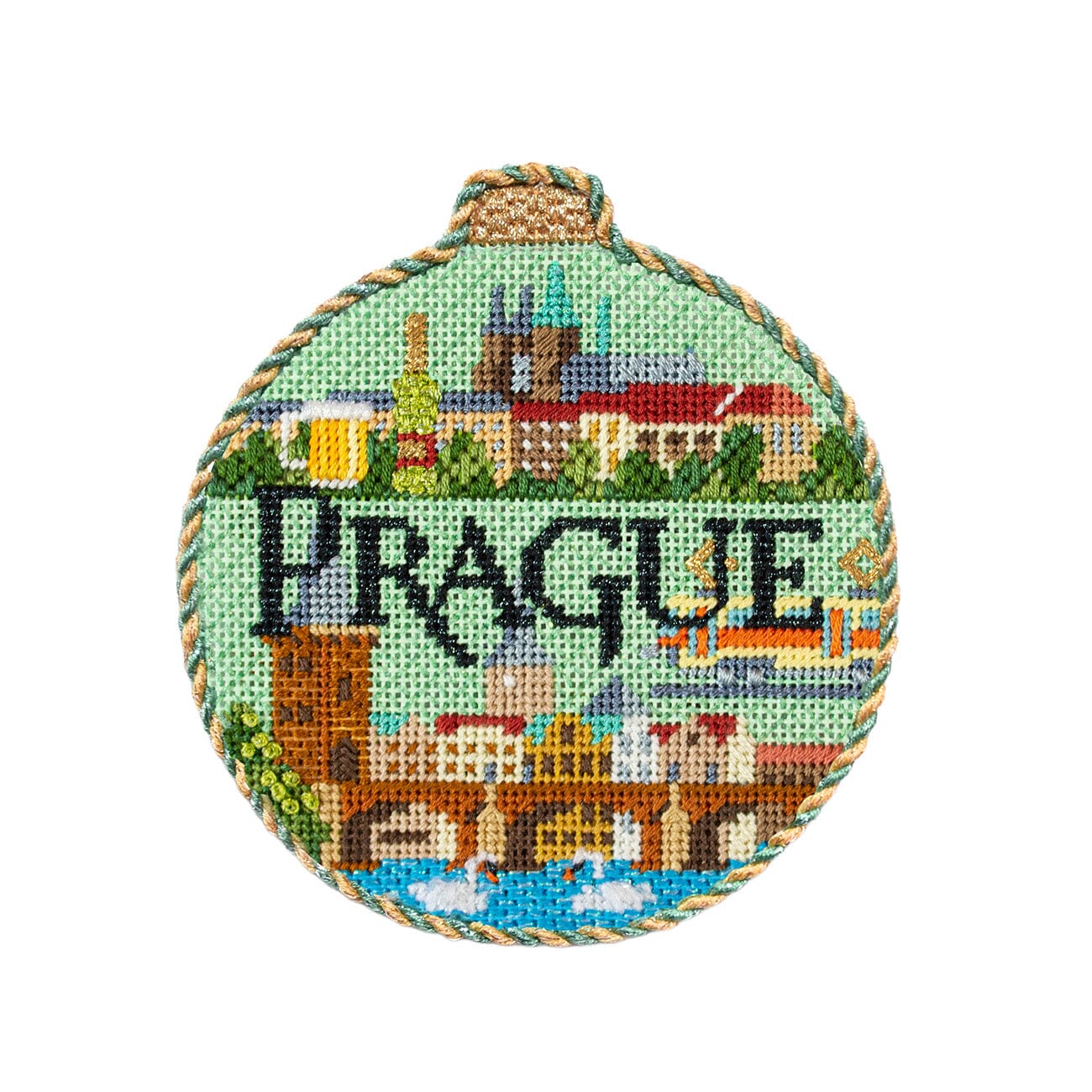 Travel Round   Prague with Stitch Guide Printed Canvas Kirk & Bradley  - 2
