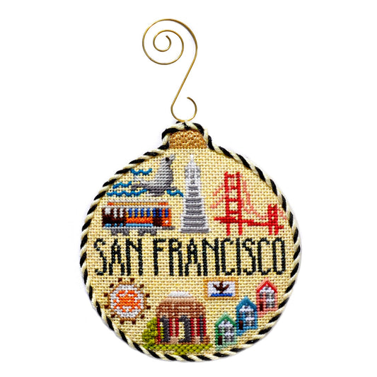 Travel Round - San Francisco with Stitch Guide Painted Canvas Kirk & Bradley 