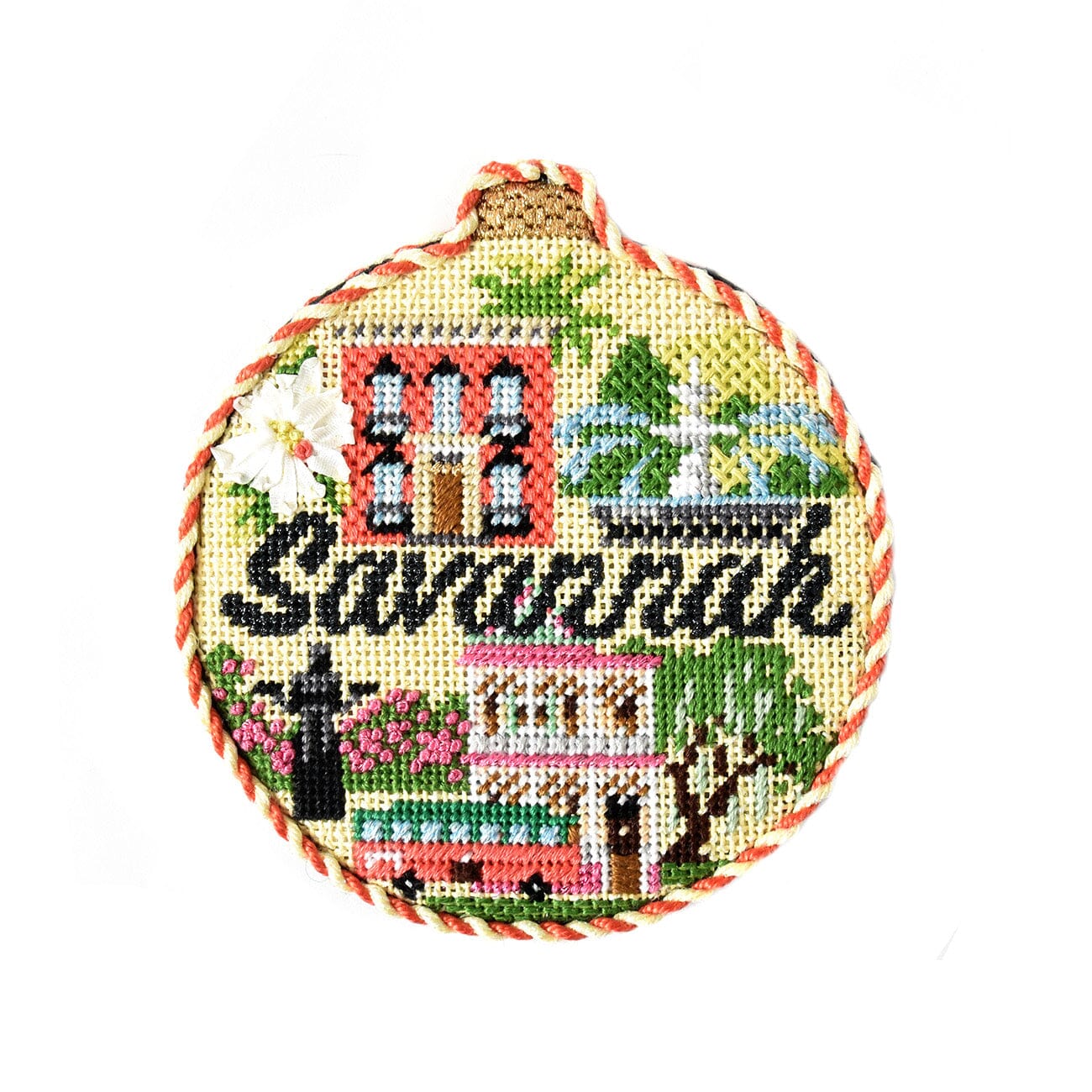 Travel Round   Savannah with Stitch Guide Printed Canvas Kirk & Bradley  - 2