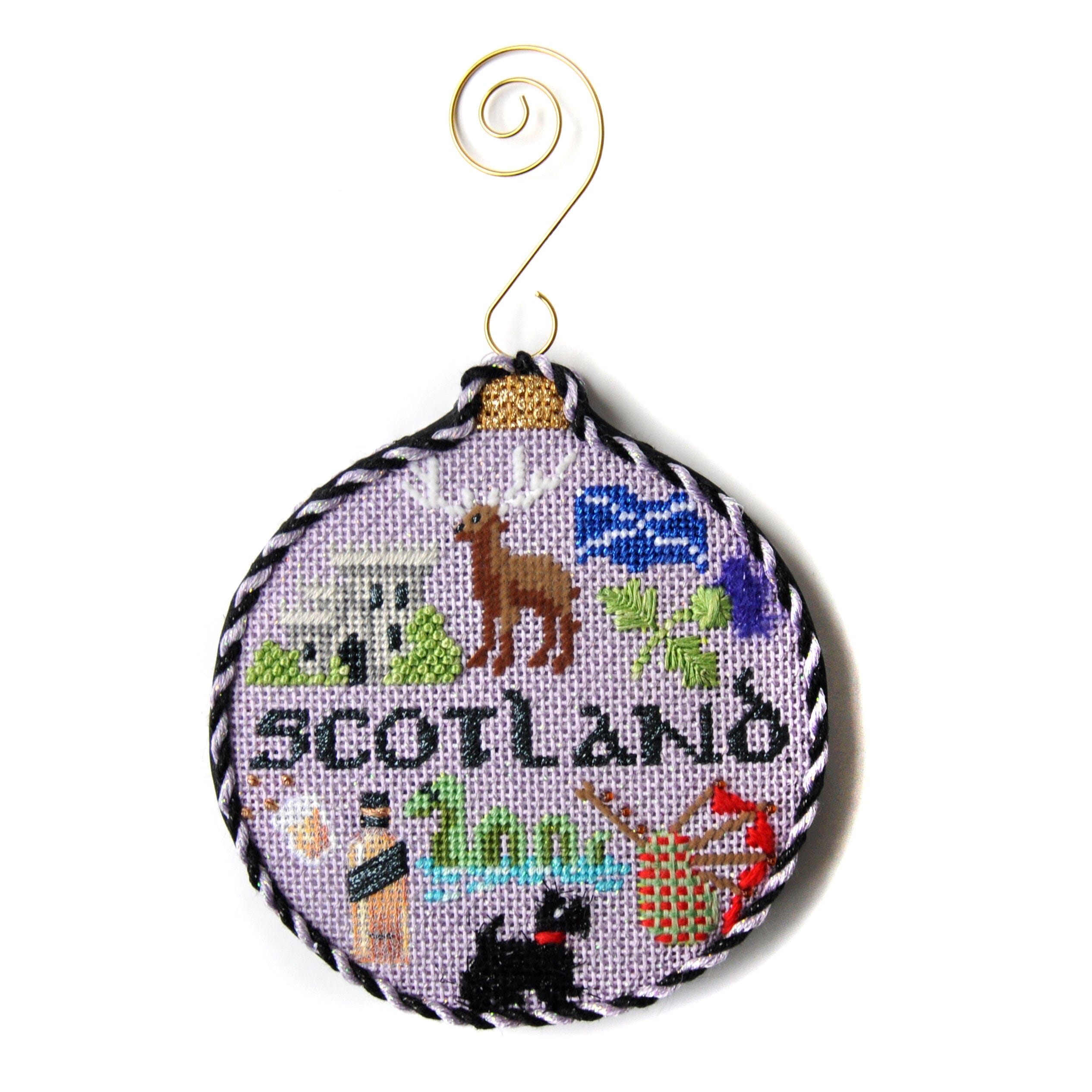 Travel Round   Scotland with Stitch Guide Painted Canvas Kirk & Bradley 
