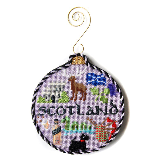 Travel Round - Scotland with Stitch Guide Painted Canvas Kirk & Bradley 