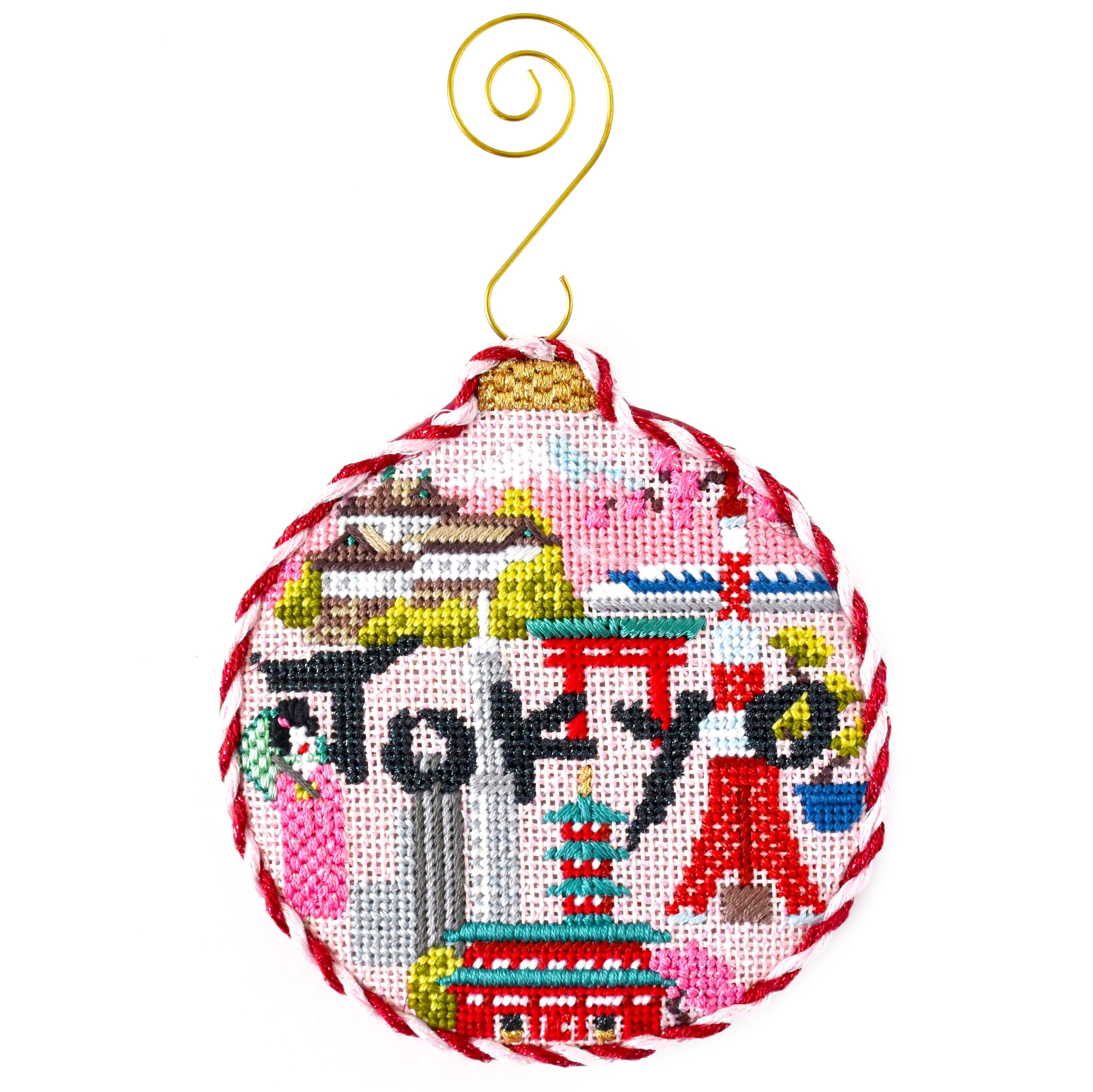 Travel Round   Tokyo with Stitch Guide Painted Canvas Kirk & Bradley 
