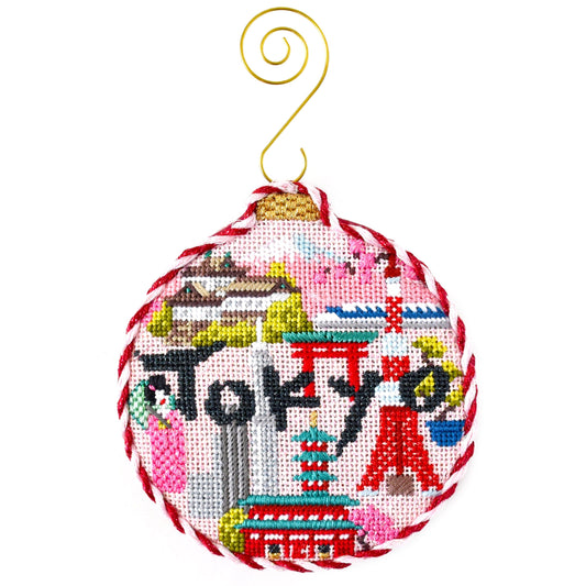 Travel Round - Tokyo with Stitch Guide Painted Canvas Kirk & Bradley 