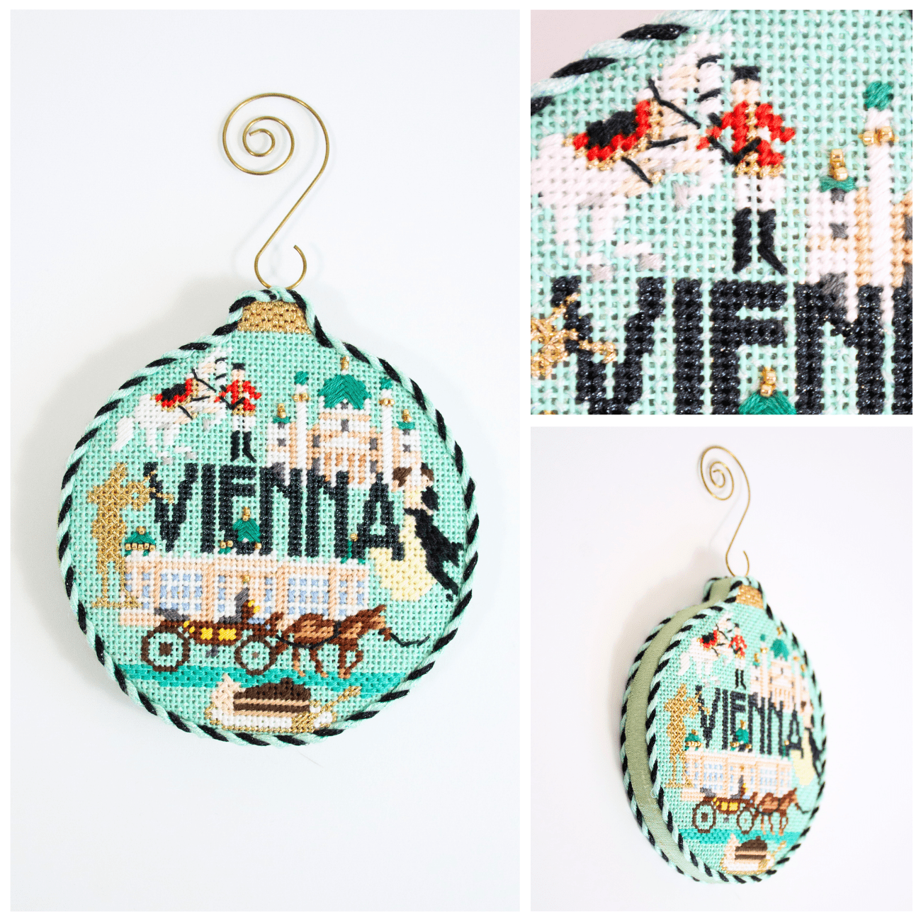 Travel Round   Vienna with Stitch Guide Printed Canvas Kirk & Bradley  - 3