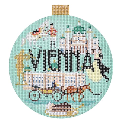 Travel Round   Vienna with Stitch Guide Printed Canvas Kirk & Bradley  - 1