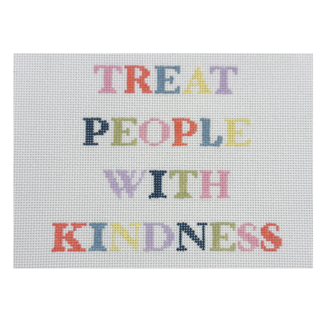 Treat People With Kindness Painted Canvas Goodpoint Needlepoint  - 1