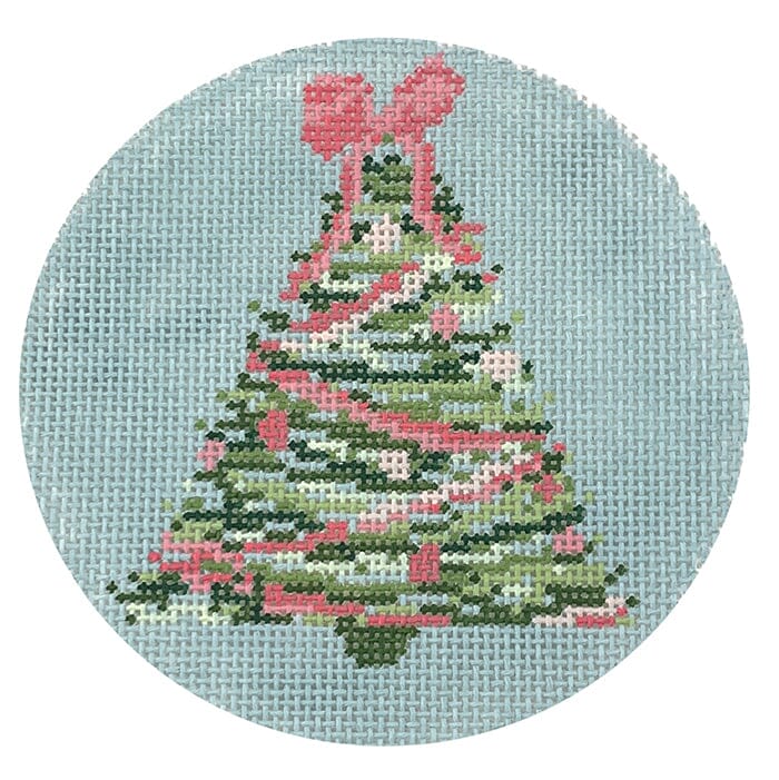 Tree Ornament   Blue Painted Canvas NDLPT Designs 

