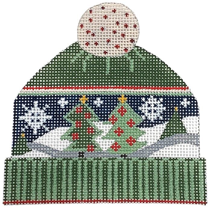Trees Stocking Cap Painted Canvas Danji Designs  - 1