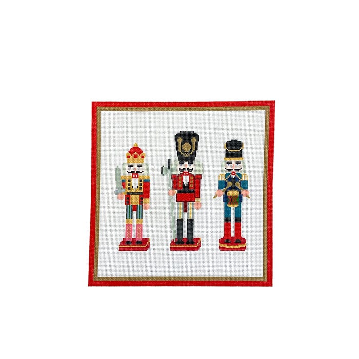 Trio Nutcracker Painted Canvas Initial K Studio  - 1