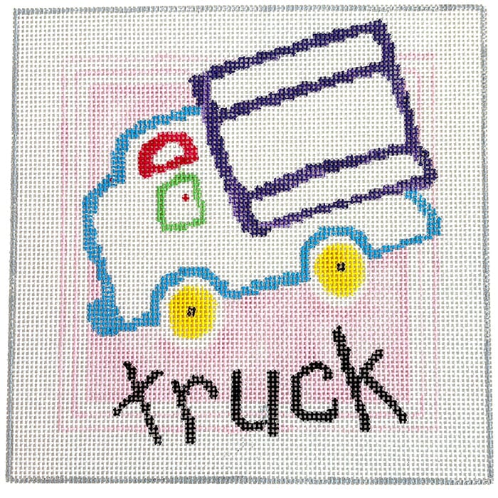Truck 8" Pink   Children's Collection Painted Canvas Jean Smith 
