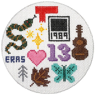 TS Eras 4" Ornament Painted Canvas Love MHB Studio 
