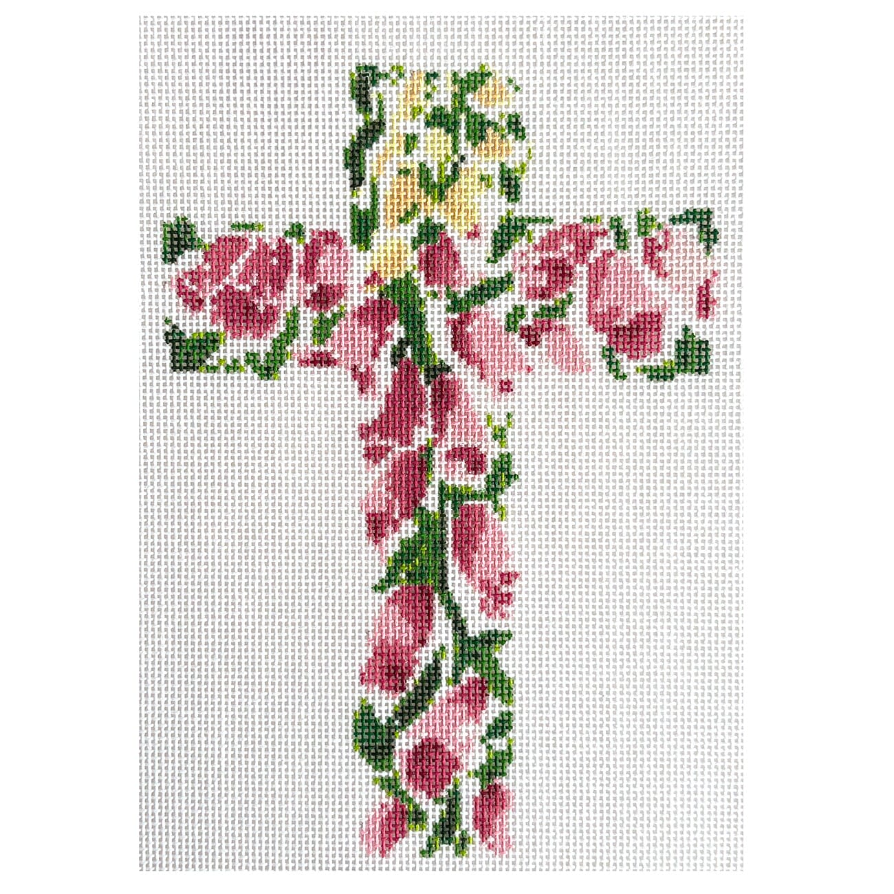 Tulip Cross Painted Canvas Camilla Moss  - 1