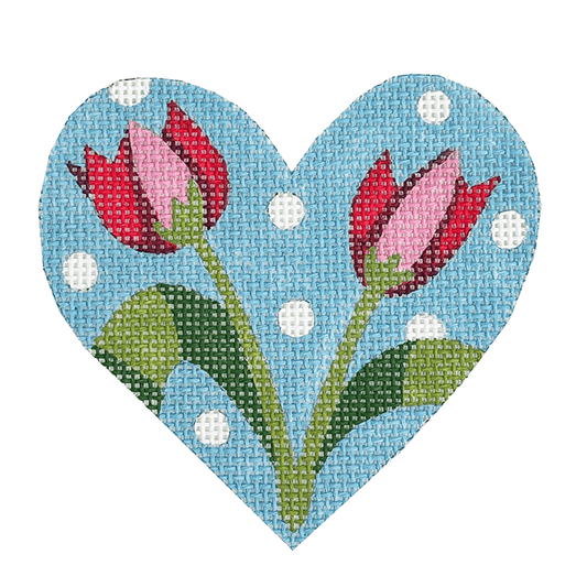 Tulip Heart! Painted Canvas Alice Peterson Company 