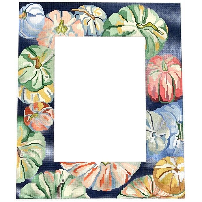 Tumbling Pumpkins Frame Painted Canvas The Gingham Stitchery 
