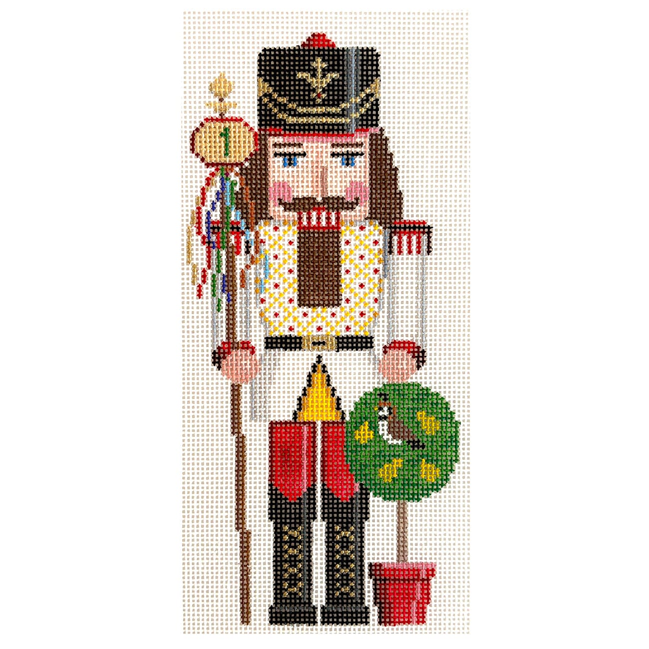 Twelve Days Nutcracker Partridge in a Pear Tree Painted Canvas Susan Roberts Needlepoint Designs Inc.  - 1