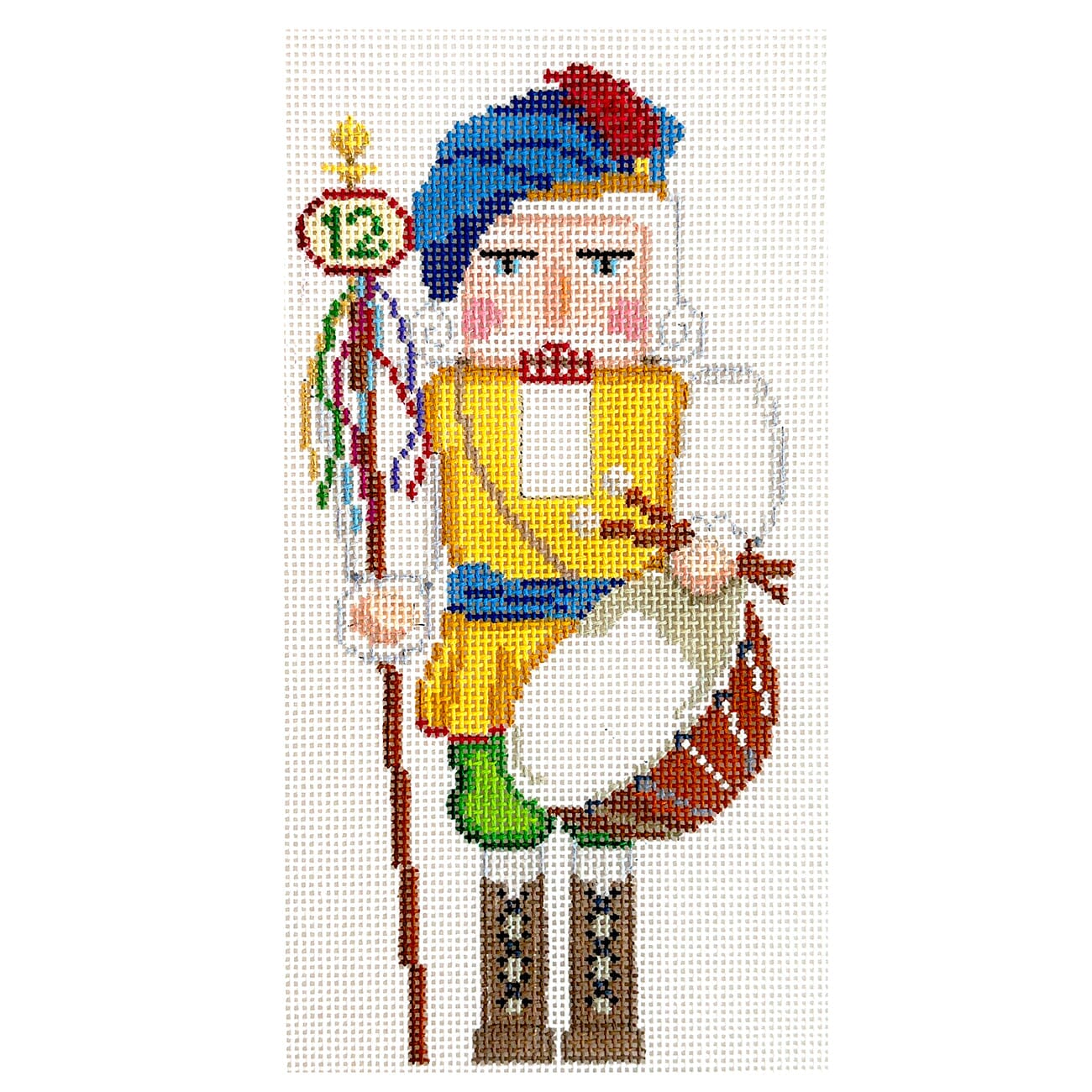 Twelve Days Nutcracker Twelve Drummers Drumming Painted Canvas Susan Roberts Needlepoint Designs Inc.  - 1