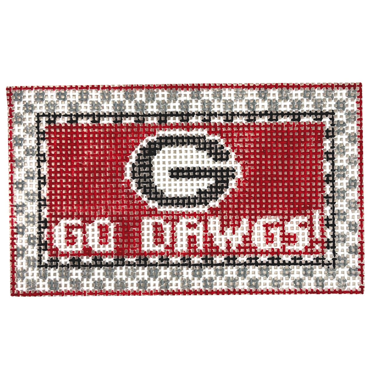 U of Georgia Go Dawgs! Tiny Teams Painted Canvas Kathy Schenkel Designs  - 1