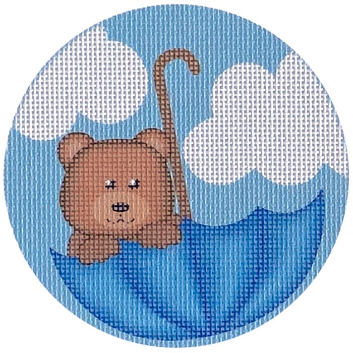 Umbrella Bear Blue Printed Canvas Pepperberry Designs  - 1