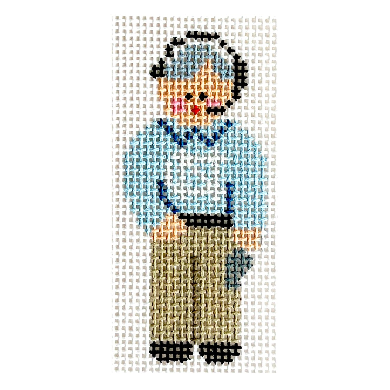 UNC Coach   Tiny Figures Painted Canvas Kathy Schenkel Designs  - 1