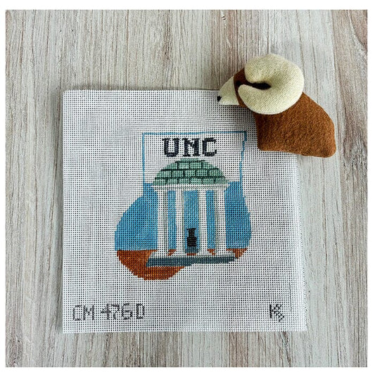 UNC Mini Sock with Rameses Insert Painted Canvas Kathy Schenkel Designs 