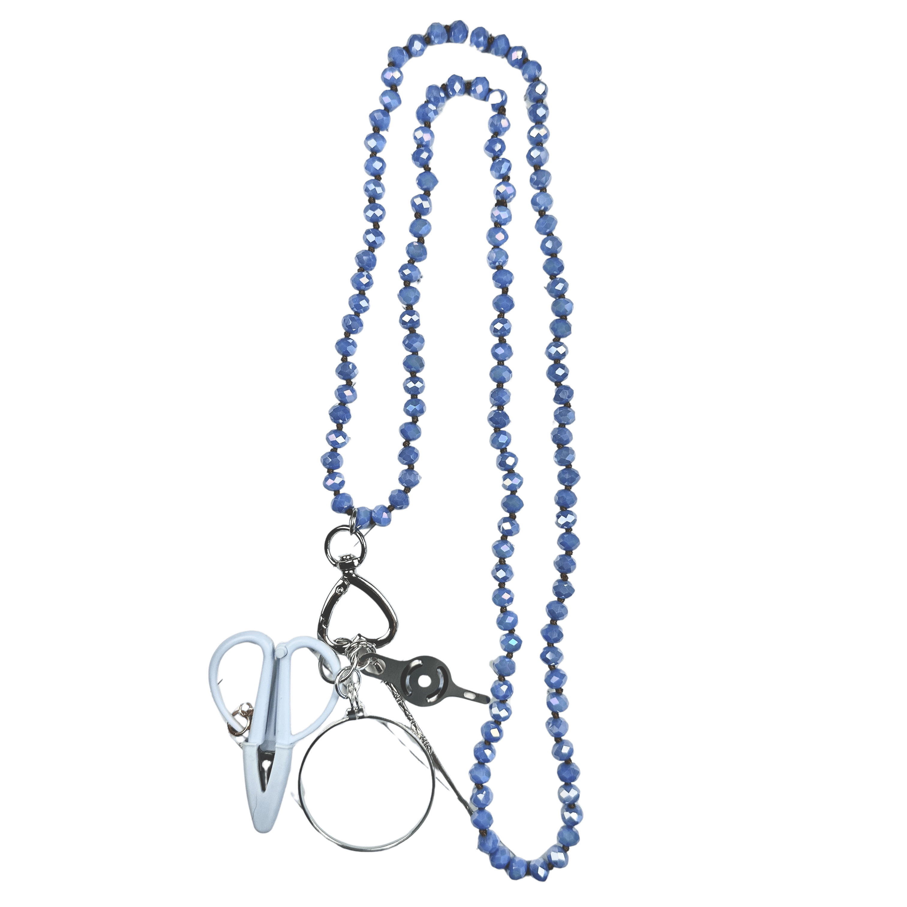 UP UP Chatelaine Necklace   Cornflower Accessories Victoria Whitson Needlepoint  - 1