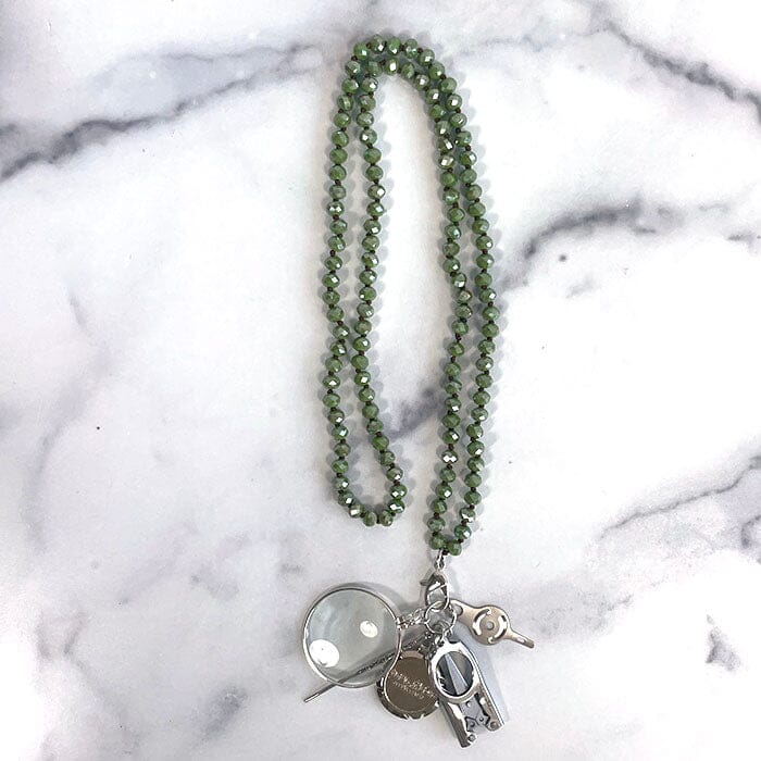 UP UP Chatelaine Necklace   Olivine Accessories Victoria Whitson Needlepoint 
