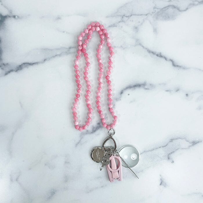 UP UP Chatelaine Necklace   Pink Accessories Victoria Whitson Needlepoint  - 1