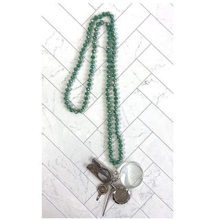 UP UP Chatelaine Necklace  Spring Green Accessories Victoria Whitson Needlepoint 
