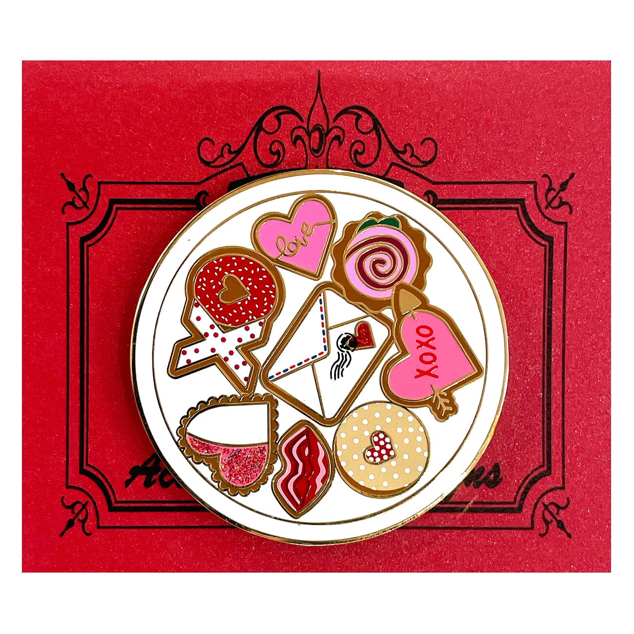 Valentine Cookie Plate Needleminder Accessories Accoutrement Designs  - 1