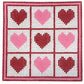 Valentines Tic Tac Toe Painted Canvas SilverStitch Needlepoint 