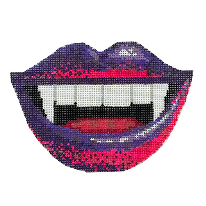 Vampy Lips Painted Canvas Rachel Barri Designs 
