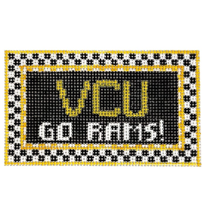 VCU Go Rams! Tiny Teams Painted Canvas Kate Dickerson Needlepoint Collections 