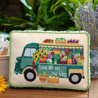 Veg Truck Printed Canvas Needlepoint To Go 

