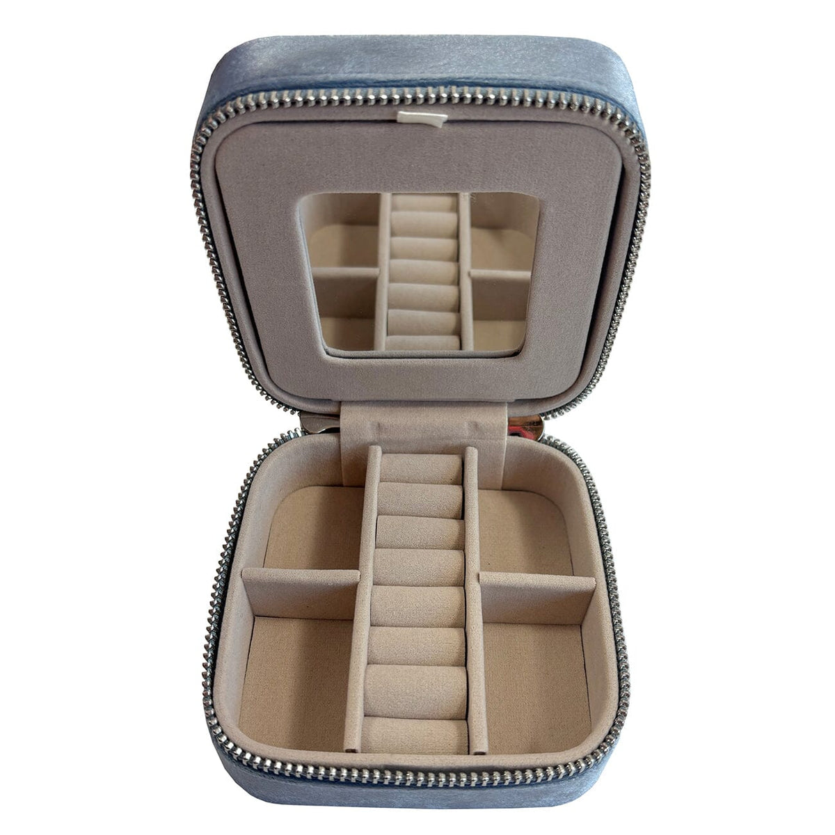 Velvet 4" Square Jewelry Box  Denim Leather Goods Rachel Barri Designs  - 3