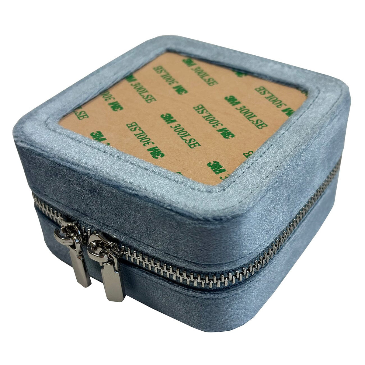 Velvet 4" Square Jewelry Box  Denim Leather Goods Rachel Barri Designs  - 2