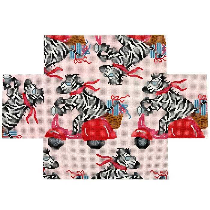 Vespa Zebra Brick Cover Painted Canvas KCN Designers 
