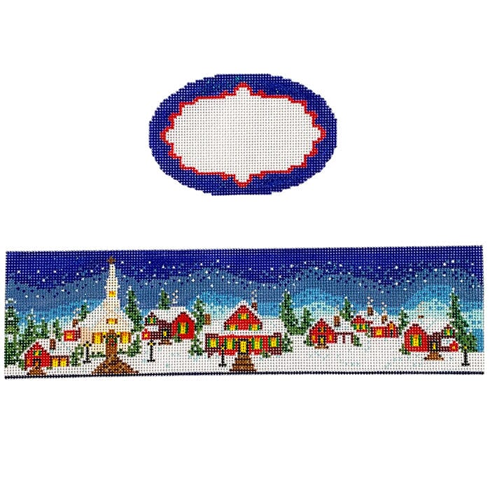 Village Red Painted Canvas Funda Scully  - 1
