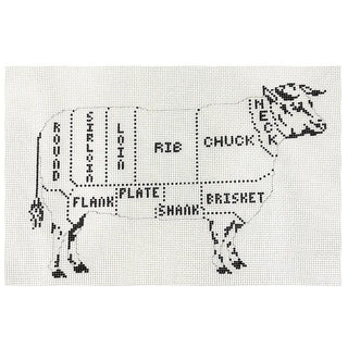Vintage Butcher Sign Painted Canvas PIP & Roo 
