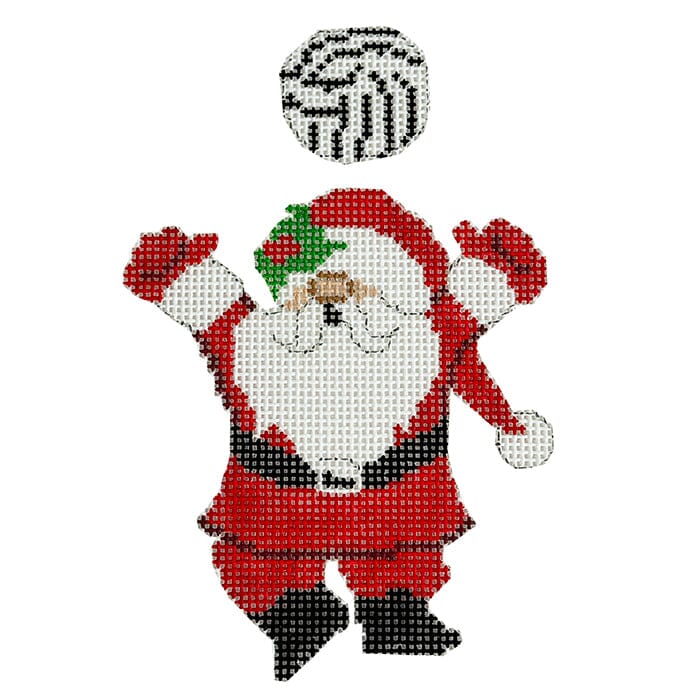 Volleyball Santa   Hobby Santas Painted Canvas Atlantic Blue Canvas  - 1