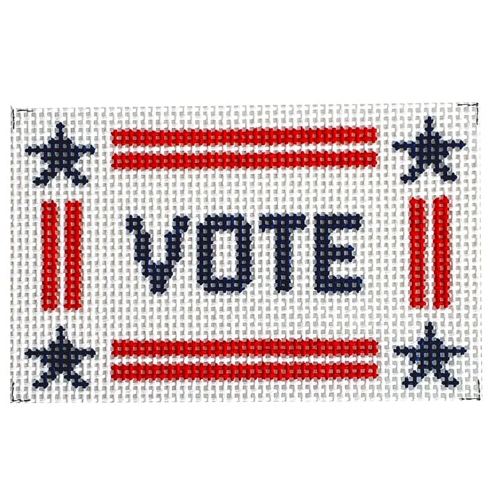 Vote Canvas Painted Canvas Goodpoint Needlepoint 