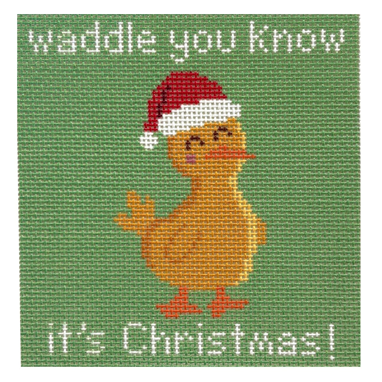 Waddle You Know It's Christmas! Printed Canvas Ziggy Stitches  - 1
