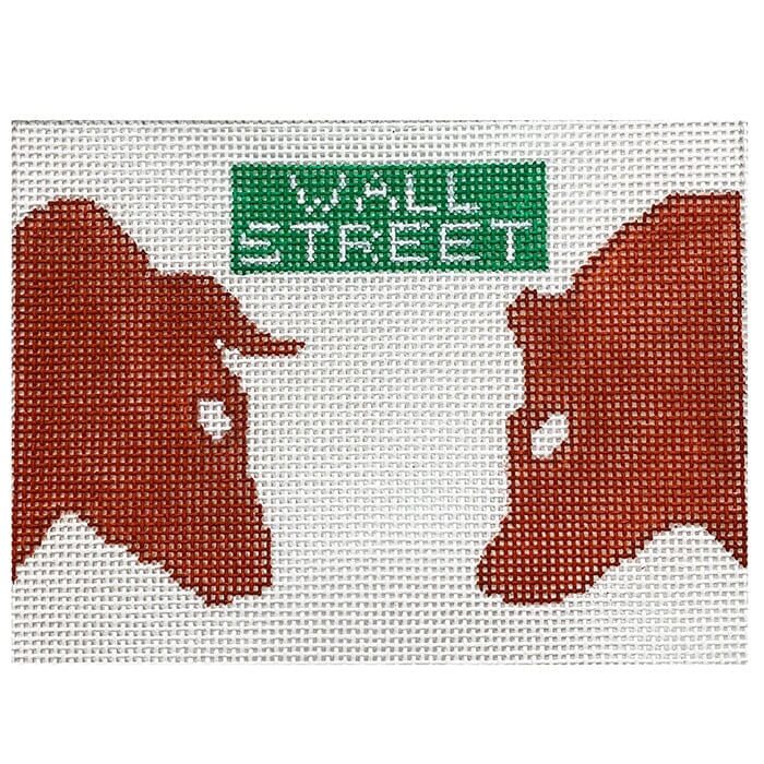 Wall Street Painted Canvas Vallerie Needlepoint Gallery  - 1