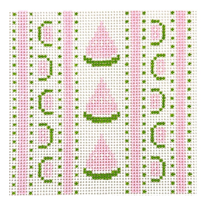 Watermelon Slices Square Painted Canvas Walker's Needlepoint 