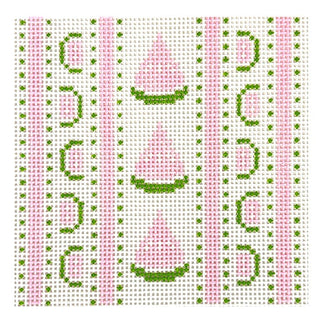 Watermelon Slices Square Painted Canvas Walker's Needlepoint 
